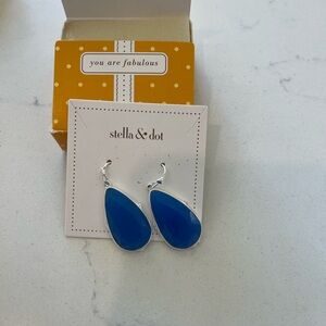 Stella and dot earrings . Blue